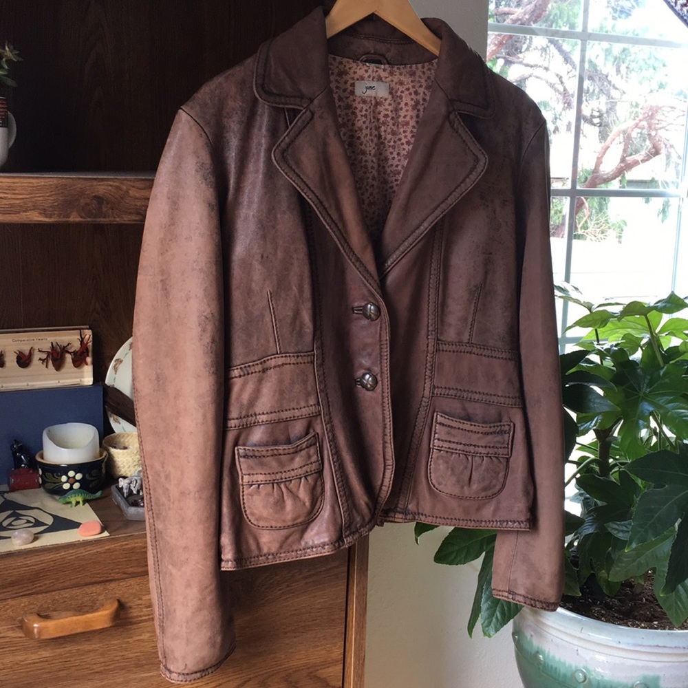 June Distressed Leather Jacket